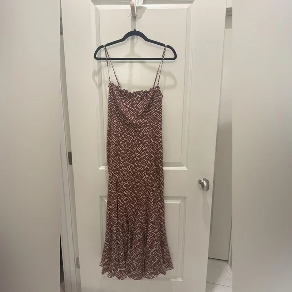 Reformation Lilibet Dress Brown - Size 6 - Picture 2 of 7